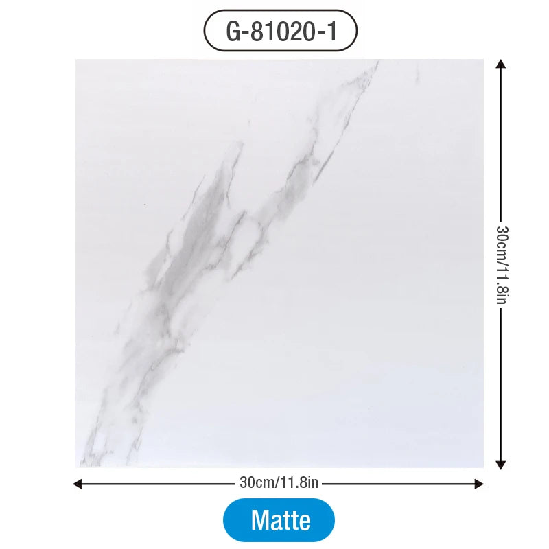 Simulated Marble Tile Floor Sticker PVC Waterproof Self-adhesive for Living room Toilet Kitchen Home Floor Decor 3d Wall sticker
