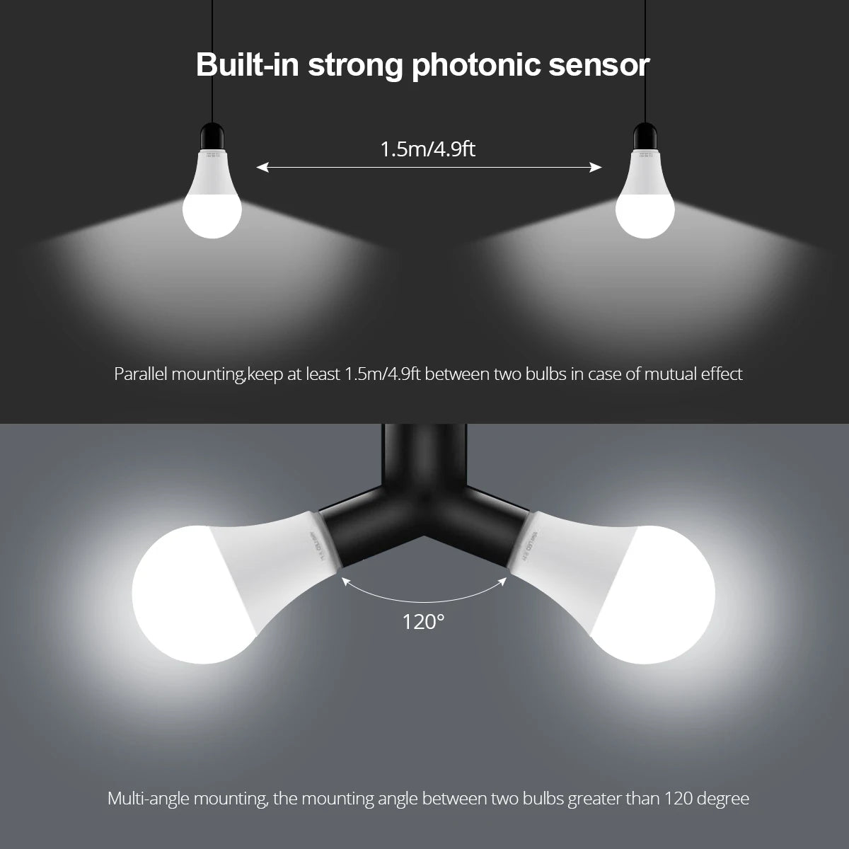 Smart Sensor LED Bulb 15W Automatically On/Off