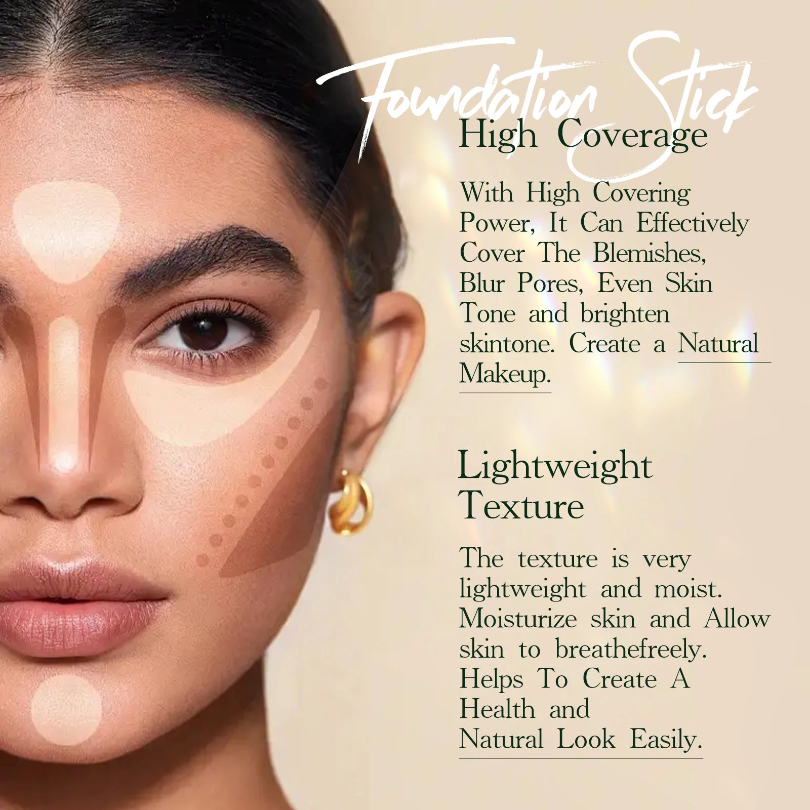 GlowMatte Stick - Kem Nền Mịn Lì, Tự Nhiên, Chống Nước