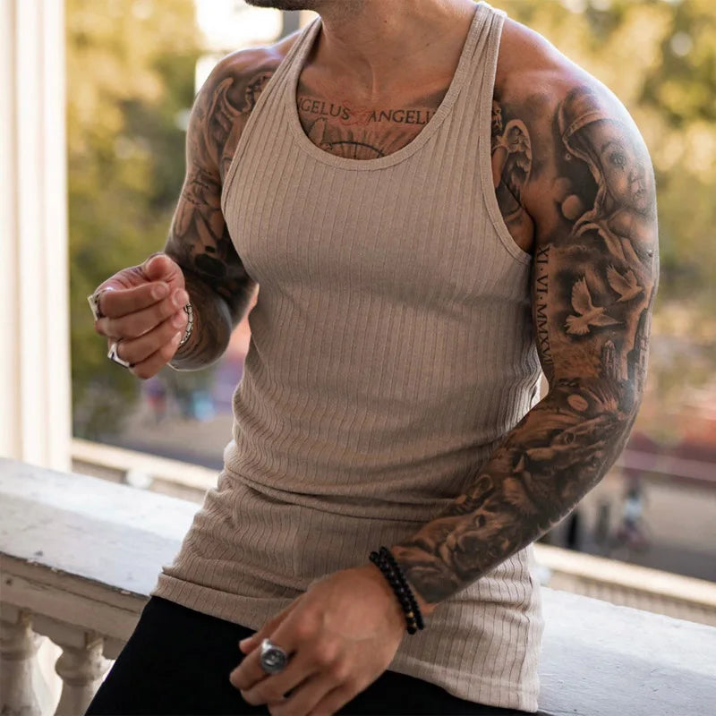 Men's Sleeveless Gym Bodybuilding Sports Shirt