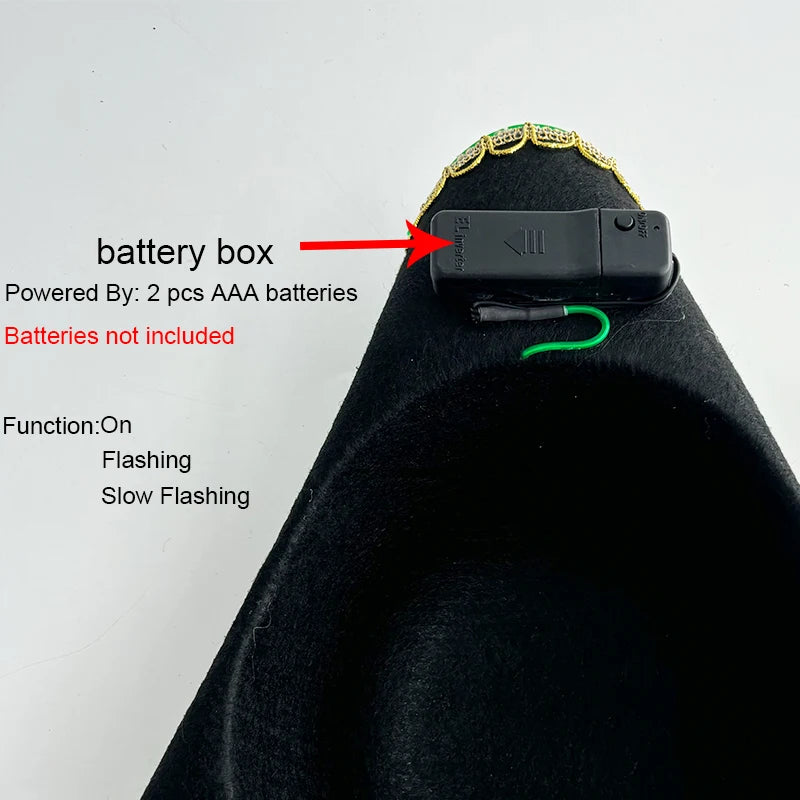 Adult Halloween LED Light Up Pirate Hat