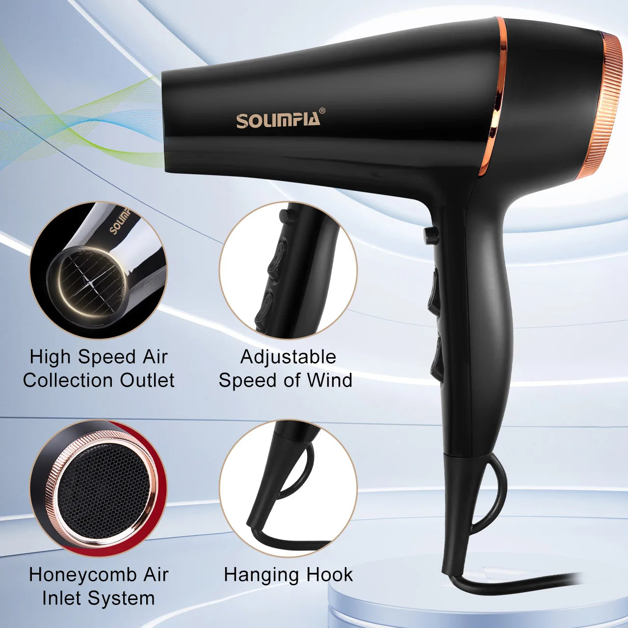High Power 5 Heat &amp; Negative Ion Hair Dryer