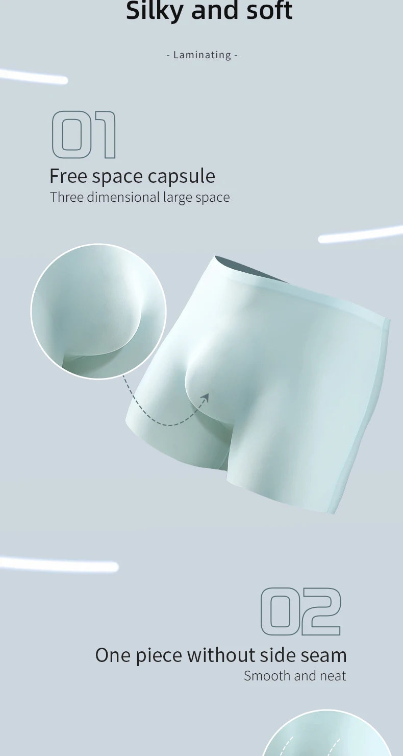 3D Ice Silk men's sports underwear, cool summer