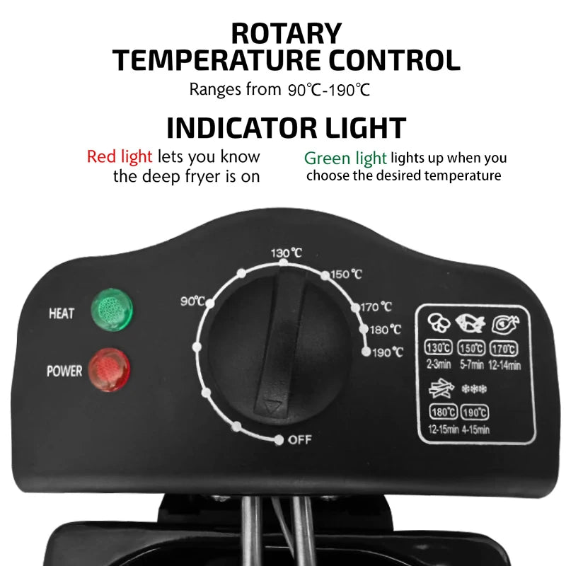 2000W Multi-Function Fryer - Crispy and Delicious Every Minute