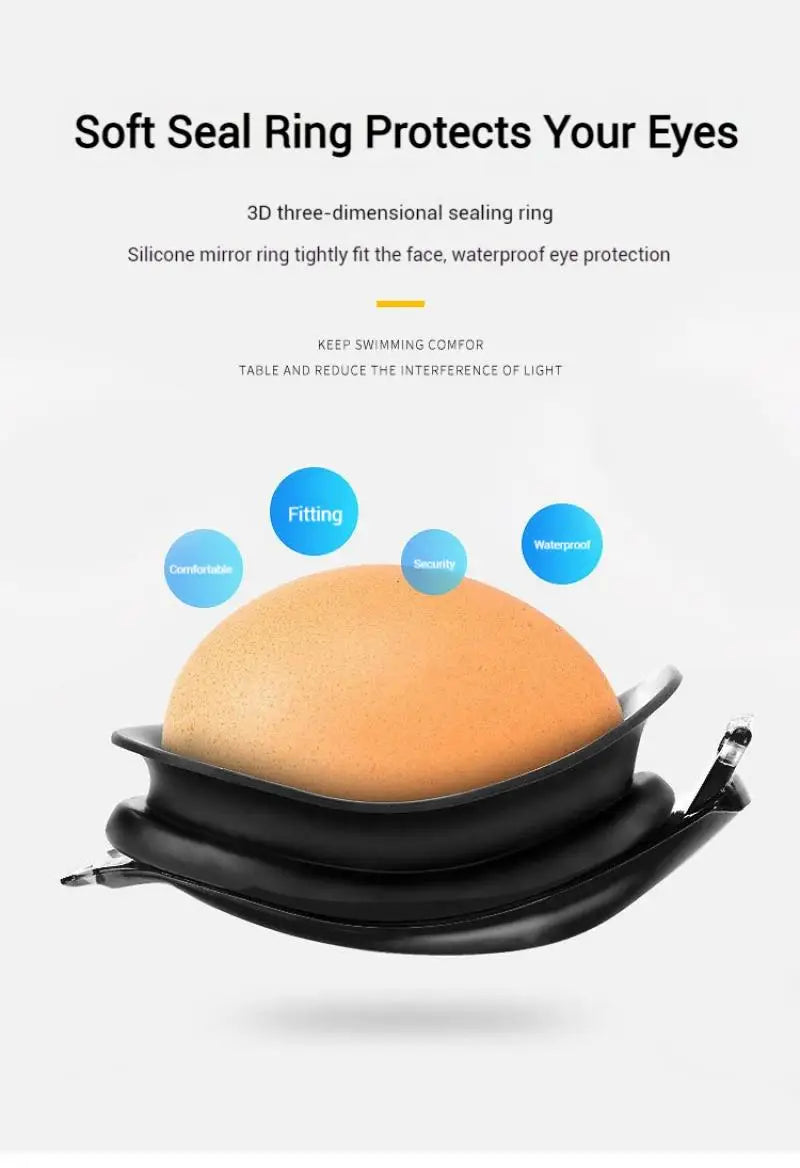 Kính Bơi Cận Thị HD Chống Mờ -8.0 Độ, Đa Dạng Tuỳ Chọn