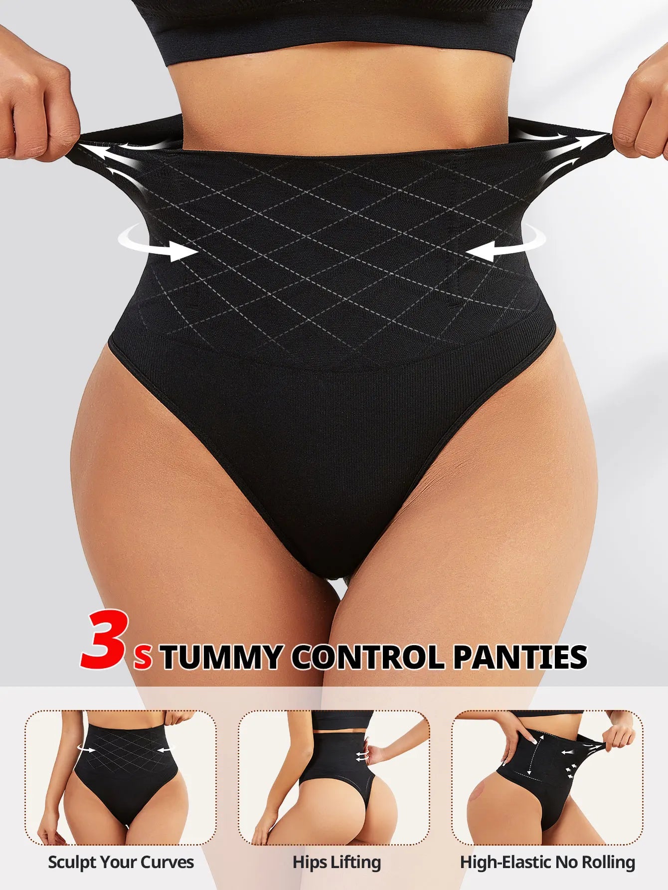 Quần Lót Nữ Flarixa Tạo Dáng Cạp Cao Không Đường May