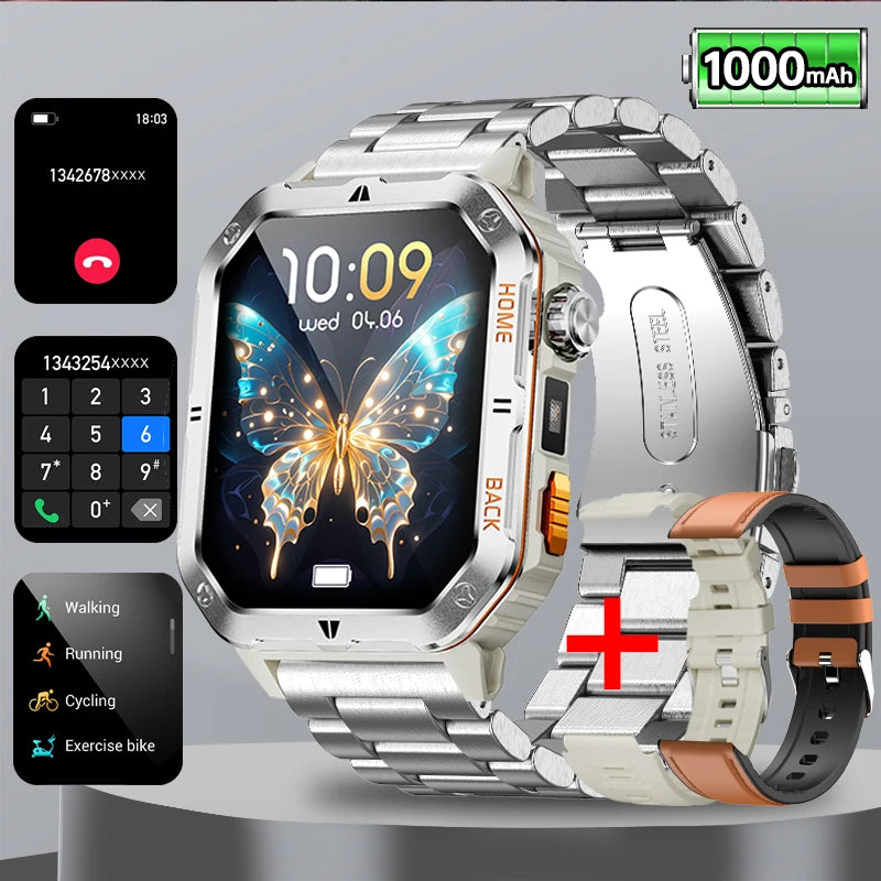 New GPS Smart Watch 2.01"inch Ultra HD Display Built-in GPS Compass Make/Receive Phone Calls 1000mAh Battery Braceletes Original