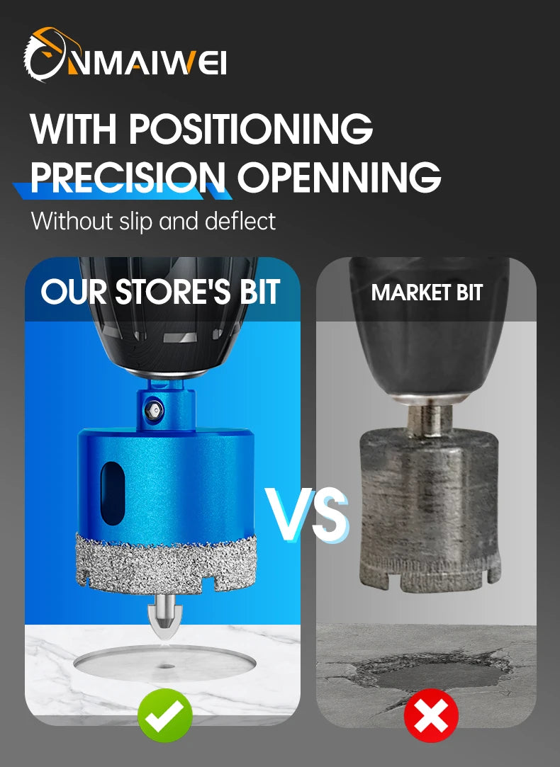 1pcs 18-110MM Diamond Coated Drill Bits Set Ceramic Glass Hole Saw with position drill for Glass Marble Granite Stone Porcelain