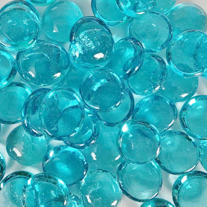 DIY Multicolored Round Glass Mosaic Beads 100g