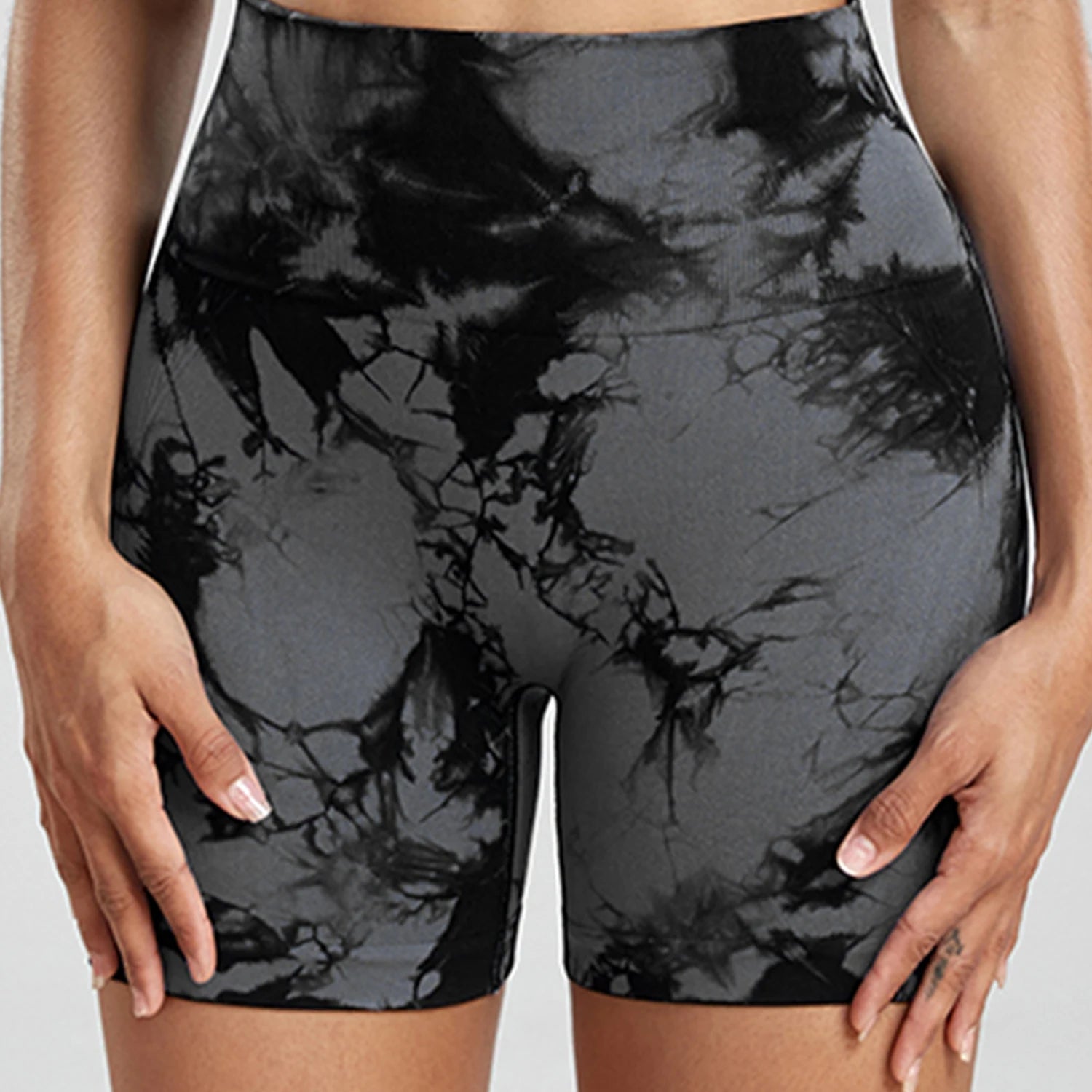 Women's Tie Dye High Waisted Sports Shorts