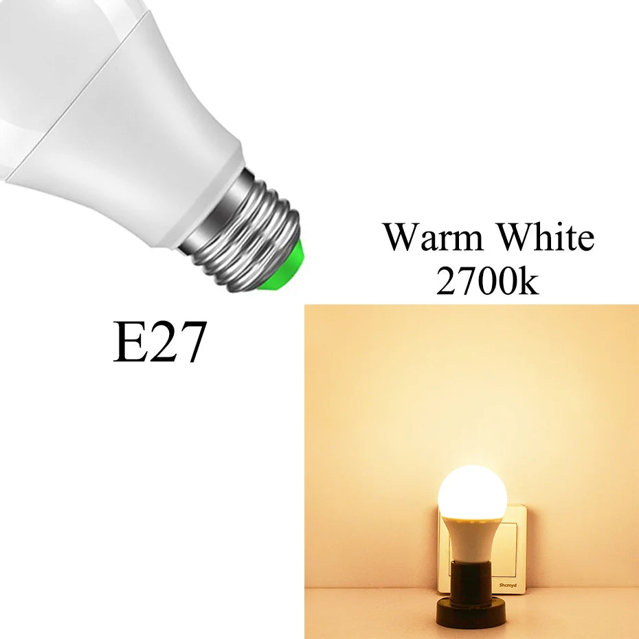 Smart Day and Night Sensor LED Bulb E27/B22