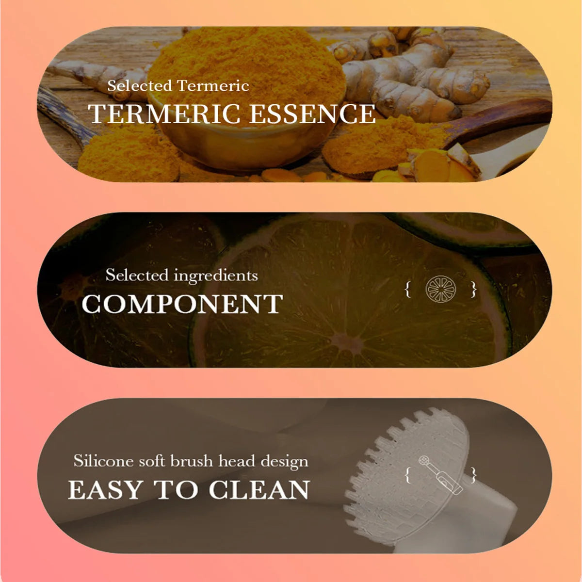 Turmeric Cleansing Mousse, Deep Cleansing, Turmeric Essence Brightens the Skin, Refreshing and Oil-Controlling Cleanser