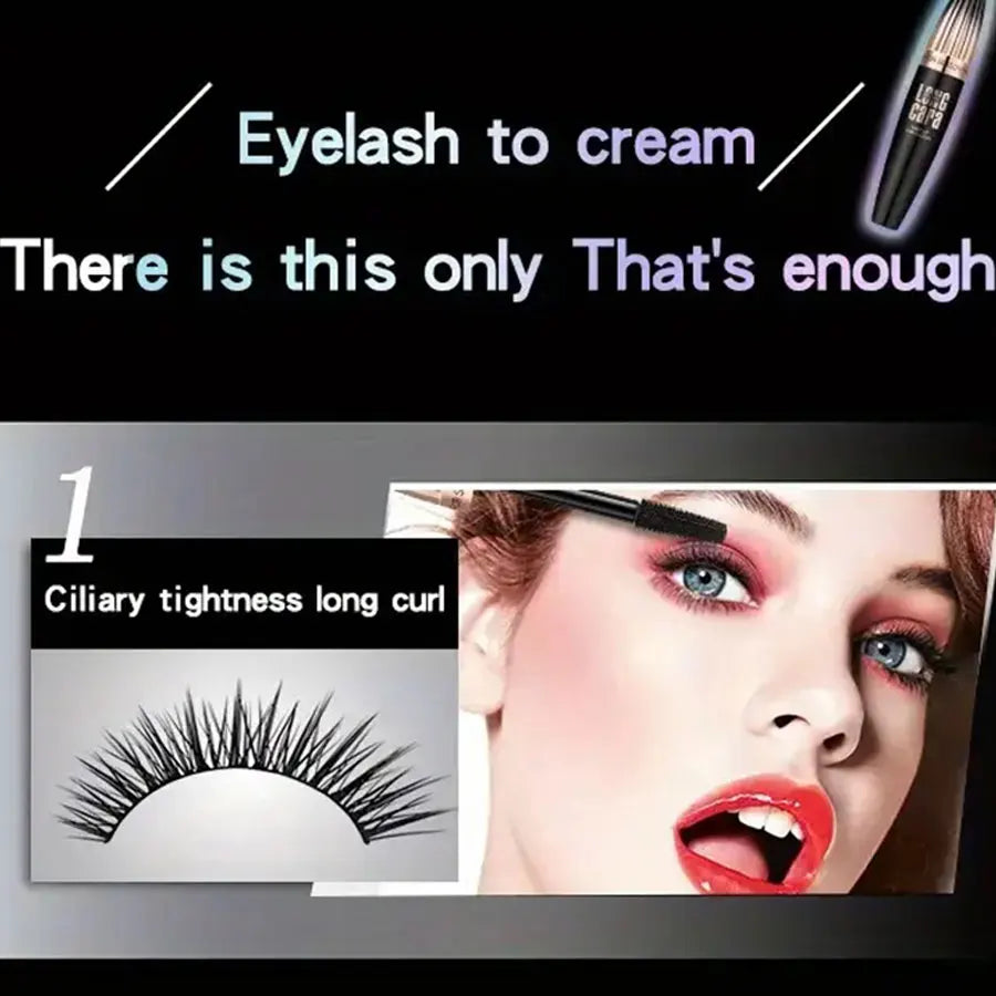 4D Waterproof Mascara, Thick, Long, Curled, Fluffy, Long-lasting