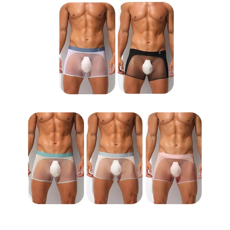 Quần Lót Nam Siêu Mỏng Lưới Thoáng Mát Ice Silk