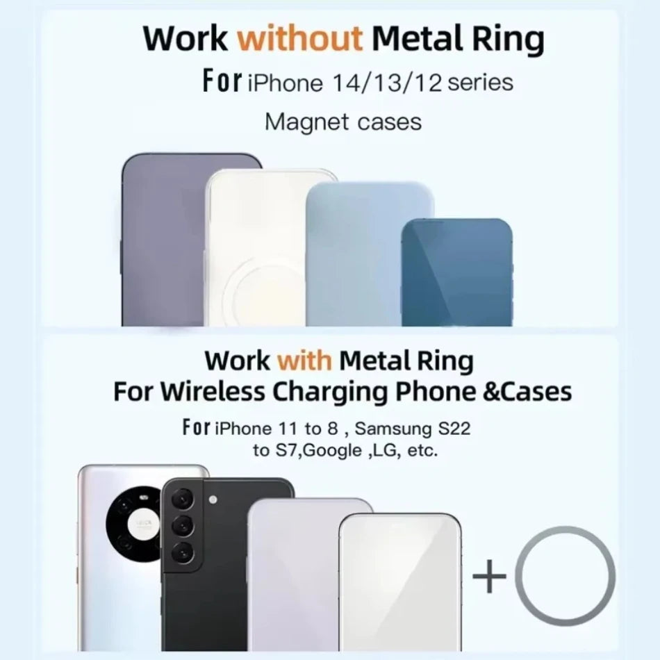 Magnetic Car Wireless Charger Stand Phone Holder Air Vent Mount Clip Support In Car Fast Charging for iPhone 16-12 Pro Max Mini