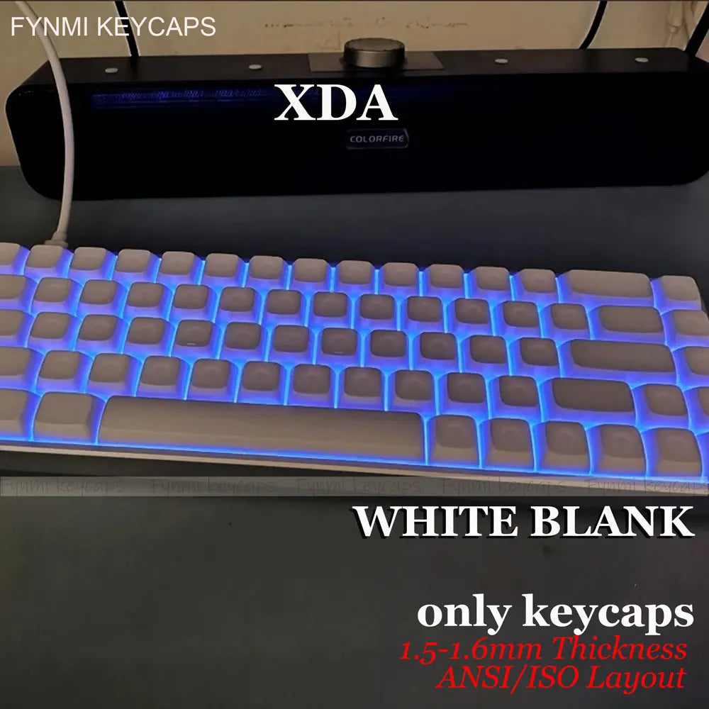 Fynmi XDA PBT White Keycaps for Mechanical Keyboard