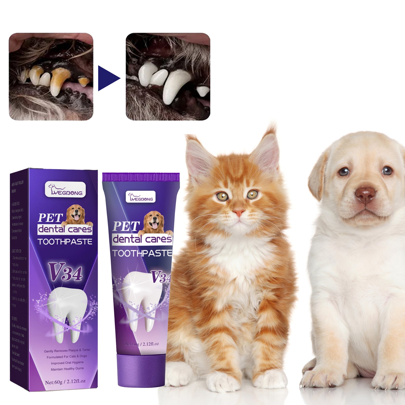 Pet Toothpaste Cat Oral Cleaning Deodorant Breath Freshener Prevent Calculus Tartar Halitosis Cleaning Pet Teeth Cleaner Paste - Daisan Mart