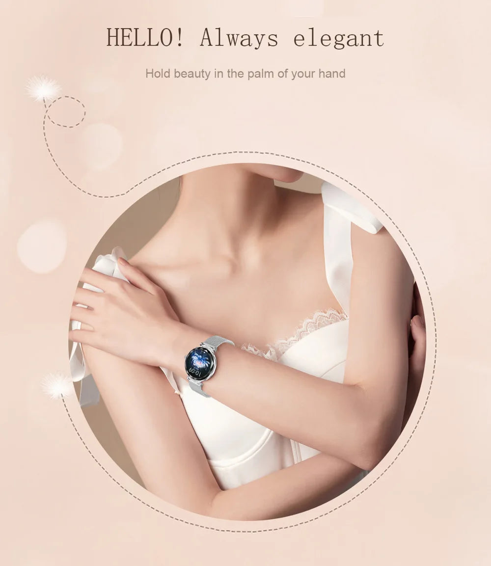 Đồng hồ thông minh nữ AMOLED 1.19 chống nước IP68