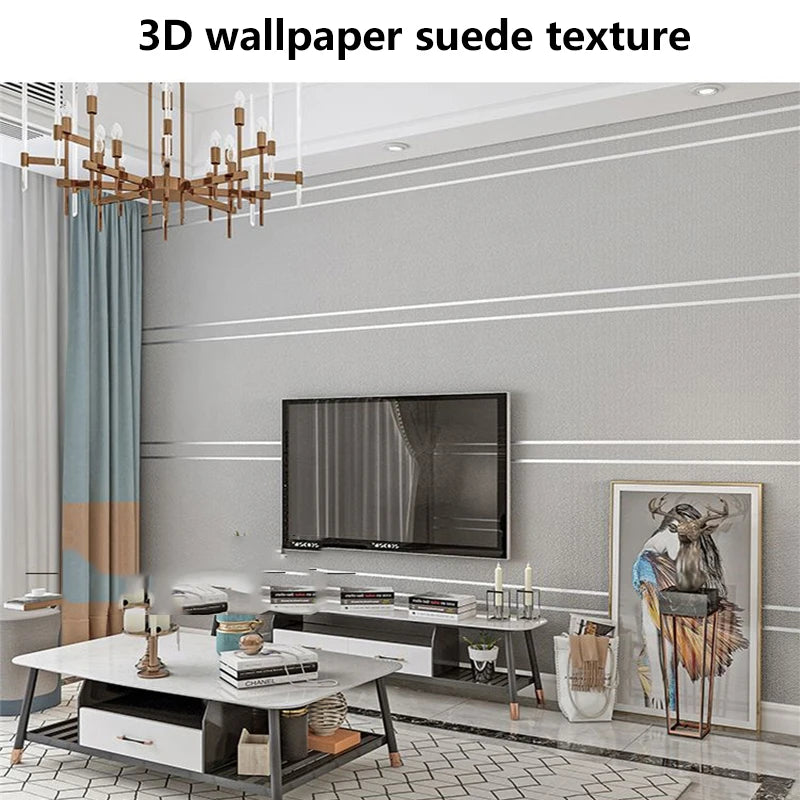 Modern Geometric Nordic Velvet Wallpaper