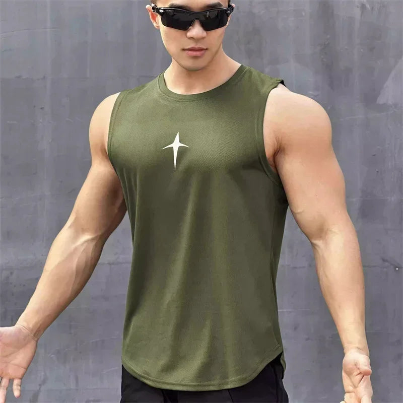 Men's Quick Dry Sleeveless Summer Sports T-Shirt