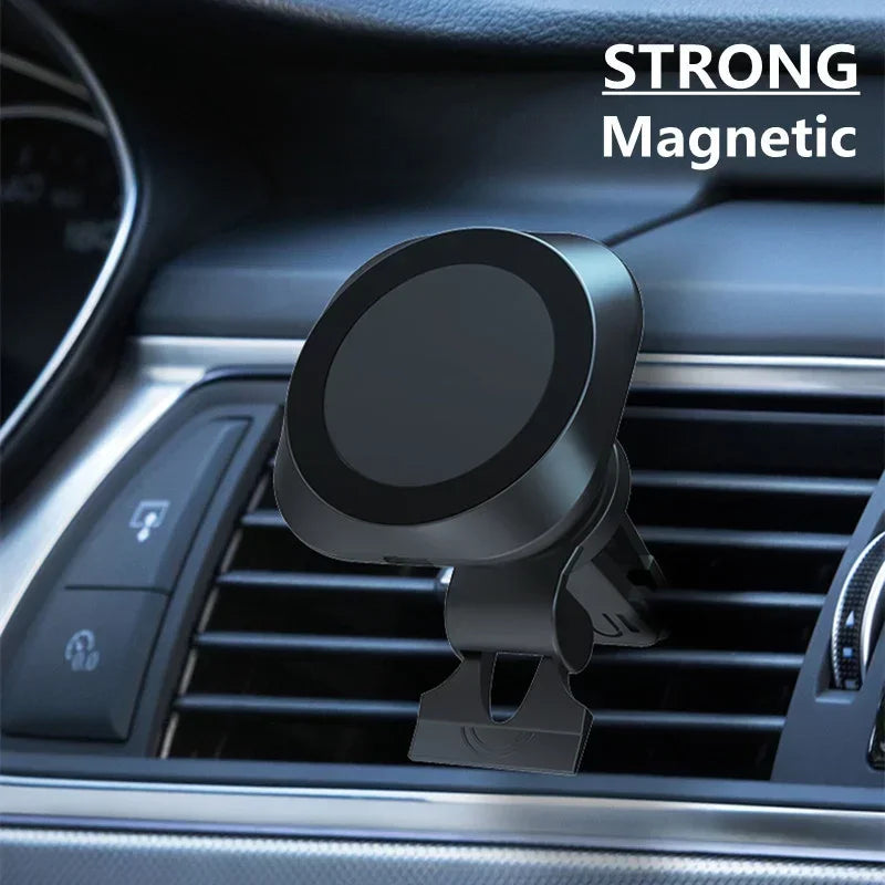 Magnetic Car Wireless Charger Stand Phone Holder Air Vent Mount Clip Support In Car Fast Charging for iPhone 16-12 Pro Max Mini