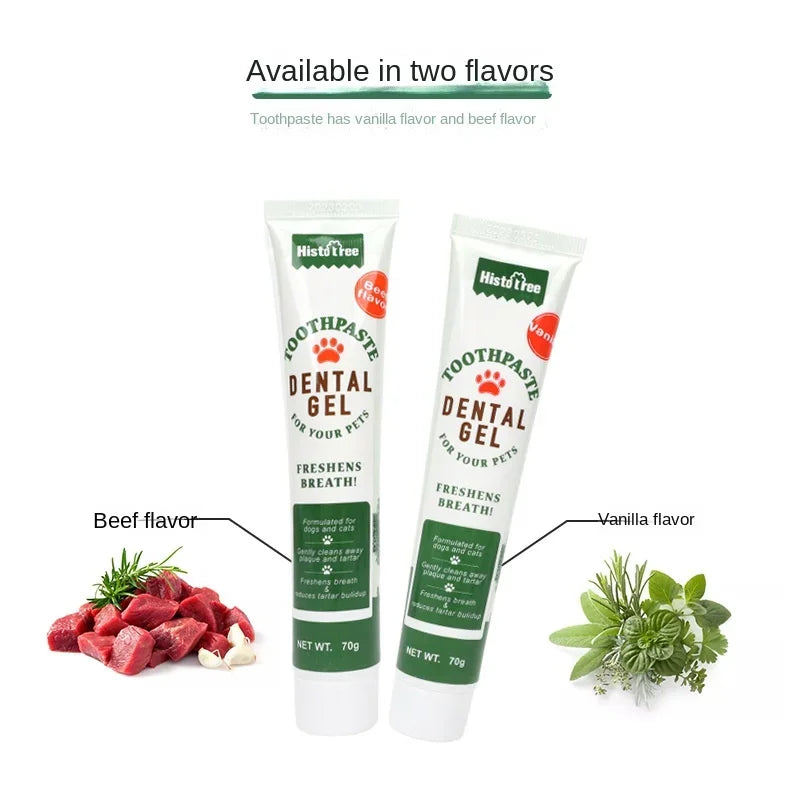 Pet Toothpaste Oral Cleaning Products, Cat Toothpaste, Beef Flavor, Vanilla Flavor, Dog Toothpaste - Daisan Mart