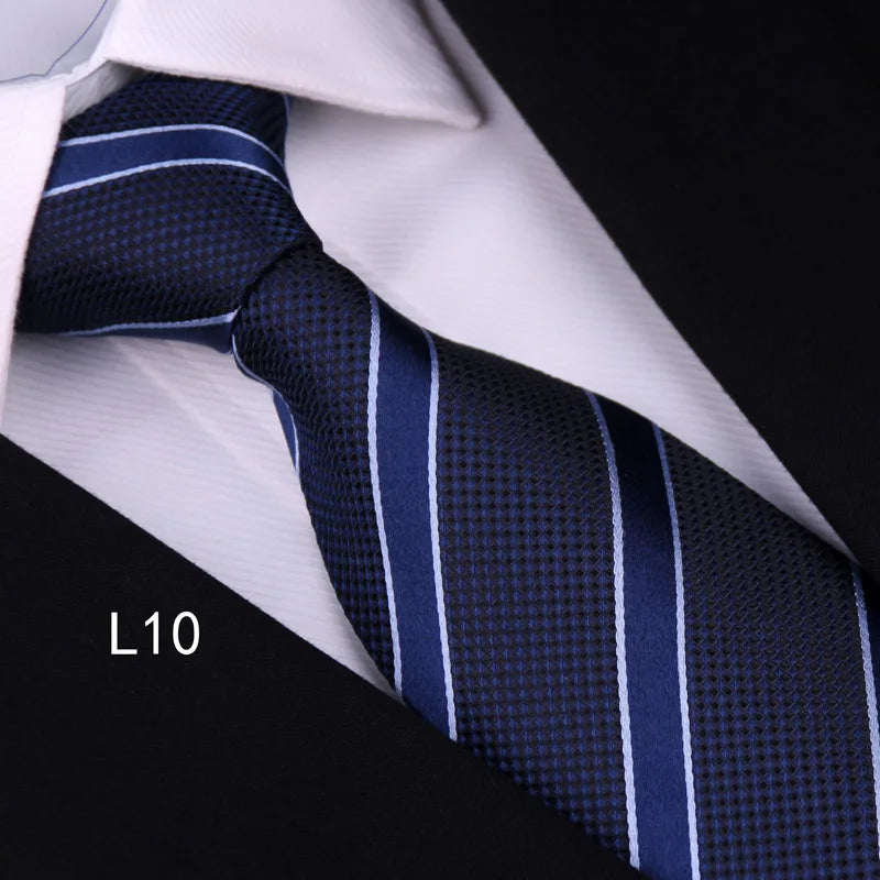 Cà Vạt Lụa Tơ Tằm Nam Cao Cấp Họa Tiết Sọc 8CM