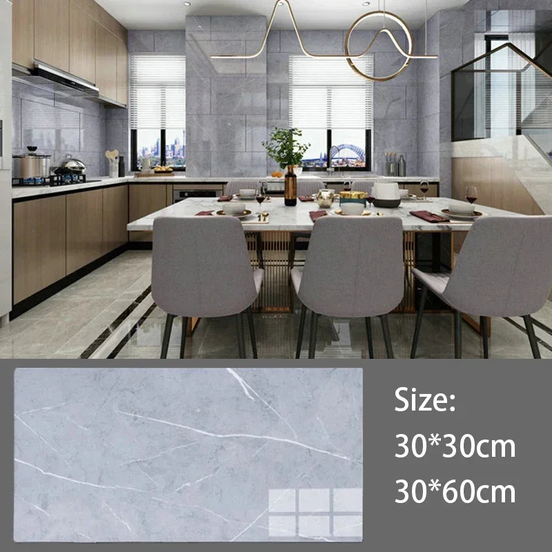 Imitation Ceramic Tile Wall Sticker Wallpaper Self-adhesive 3D Wall Decoration Bathroom Waterproof Marble Kitchen Wall Stickers