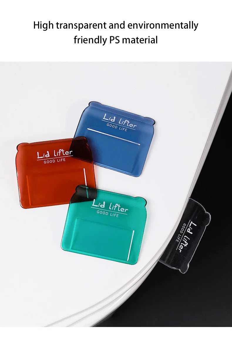 Adhesive Toilet Lid Device Portable Sanitary Closestool Toilet Seat Handle Flapper Holder Household DIY Bathroom Accessories