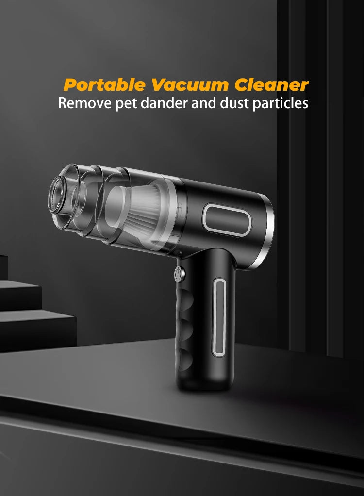 ABS Car Vacuum Cleaner Portable Powerful Wireless Vacuum Cleaner Home Carpet Cleaner Home Appliance Mini Cleaning Machine - Daisan Mart