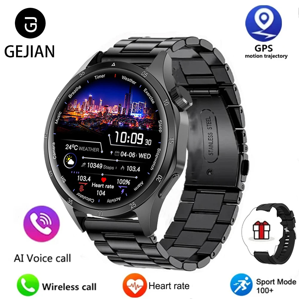 Đồng Hồ Thông Minh Nam 2025 - GPS AMOLED Chống Nước
