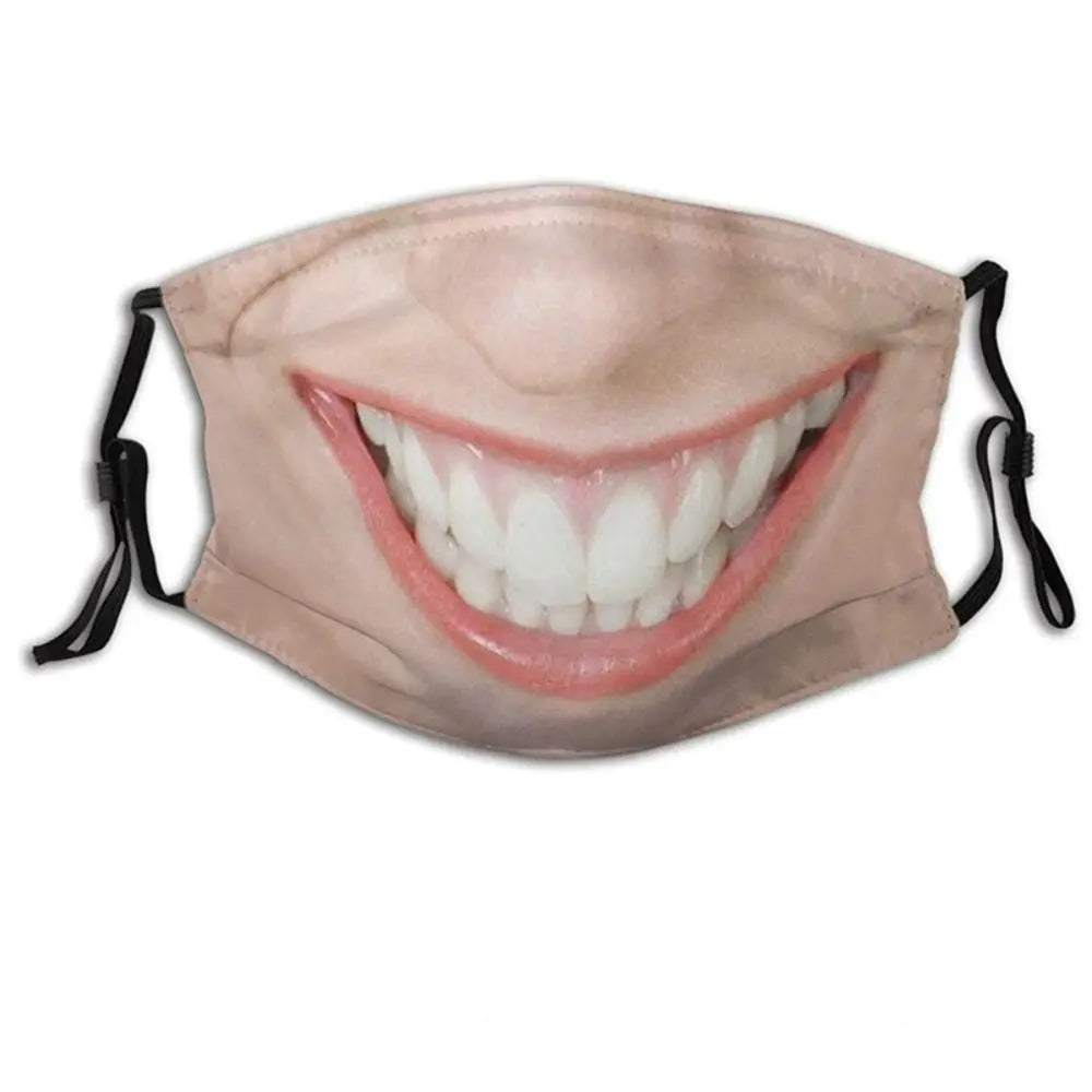 Facial Expression 3D Three-dimensional Mask Personality Breathable Funny Printed Mask Creative Printed Party Cosplay Mask Warmer
