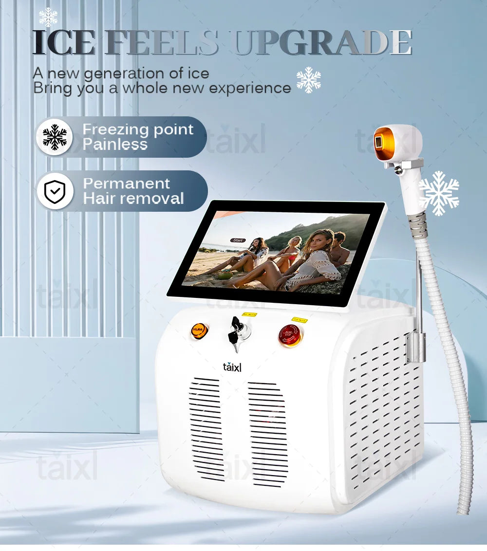 New Summer Ice Platinum 3 Wavelength 808nm Diode Laser 808 Hair Removal Machine 808 Remov Machin Salon or Home Use Remover - Daisan Mart
