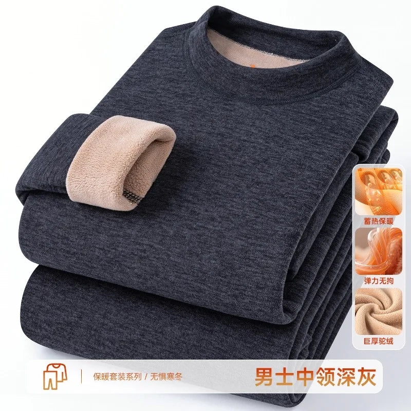 Men's Thick Velvet Thermal Underwear Set XL-4XL