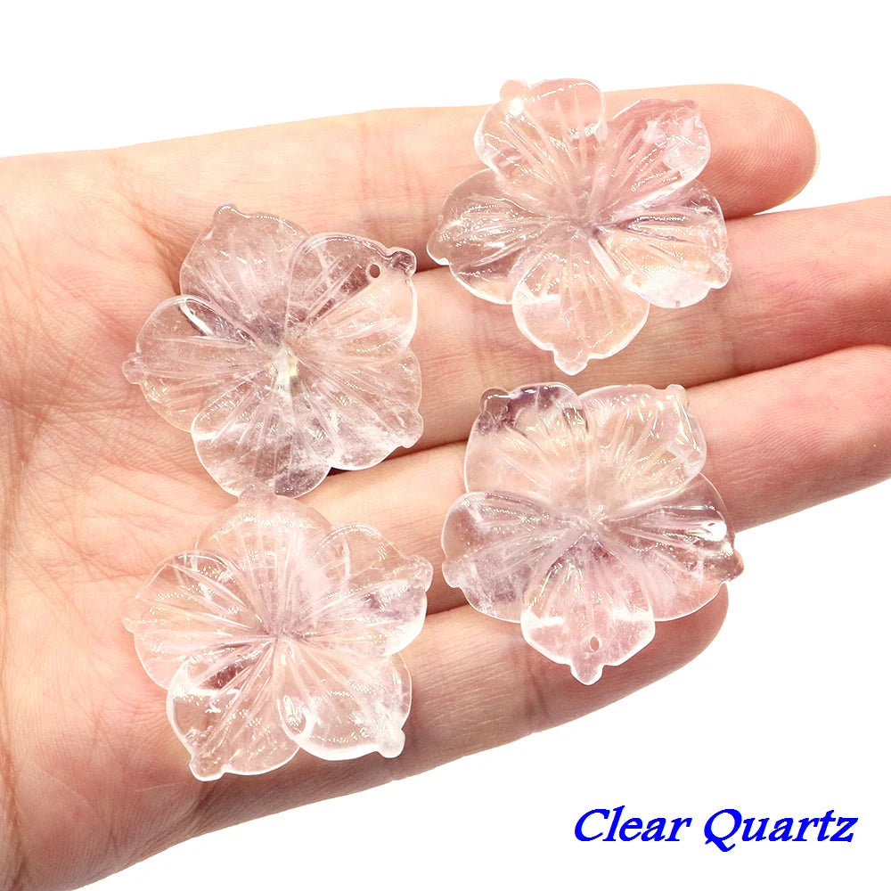 Amethyst Flower Natural Gemstone Pendant