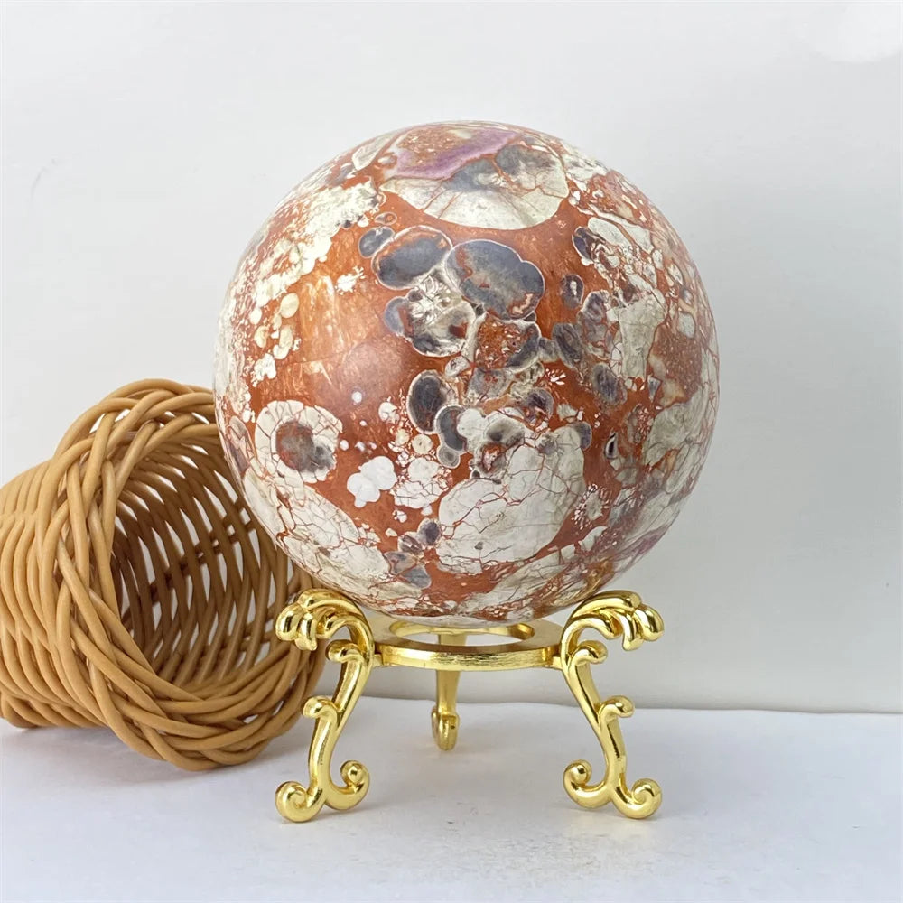 Lucky Natural Orange Quartz Ball Feng Shui