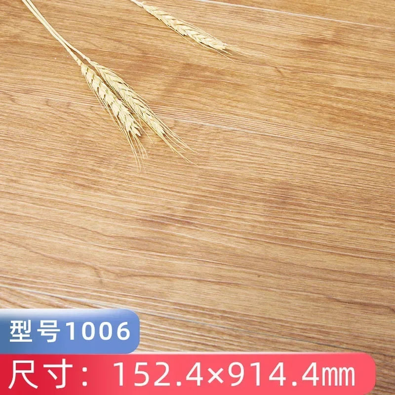 Self Adhesive PVC Wood Grain Floor Waterproof and Wear-resistant Balcony, Bathroom, Household Kitchen Floor Tiles 91X15CM