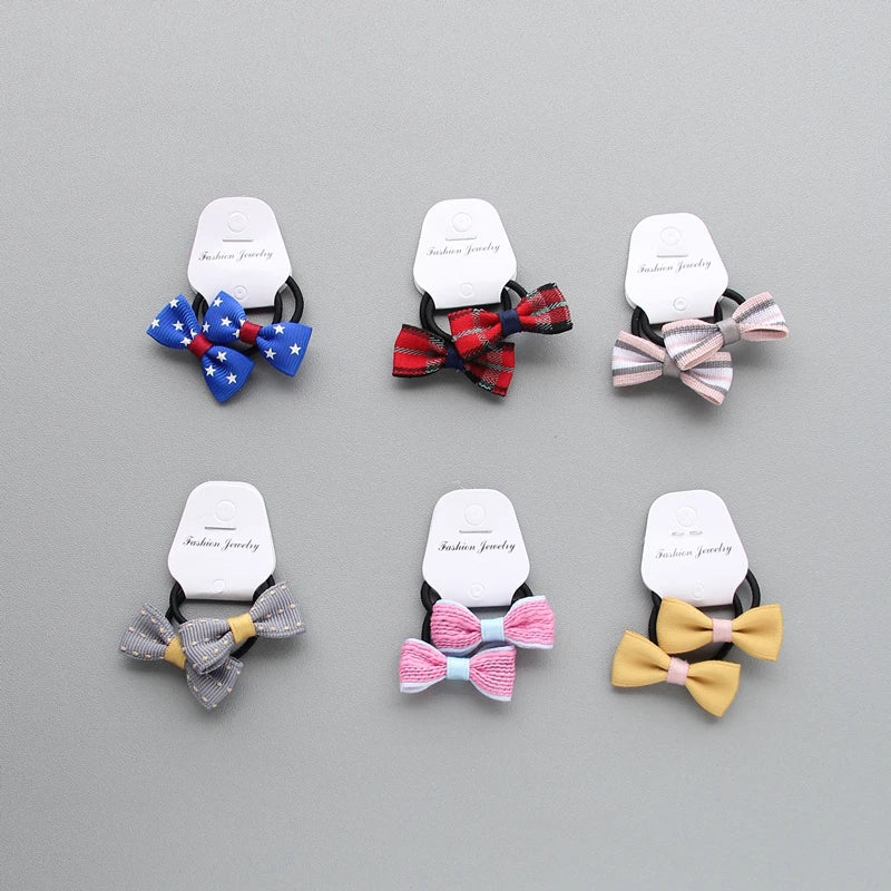 Bộ 2 Dây Buộc Tóc Nơ Xinh Cho Bé Gái