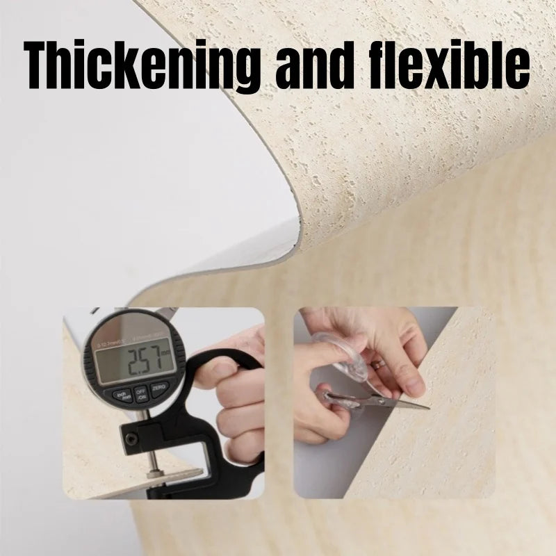 3D Travertine Marble Wallpaper Flexible Self-Adhesive