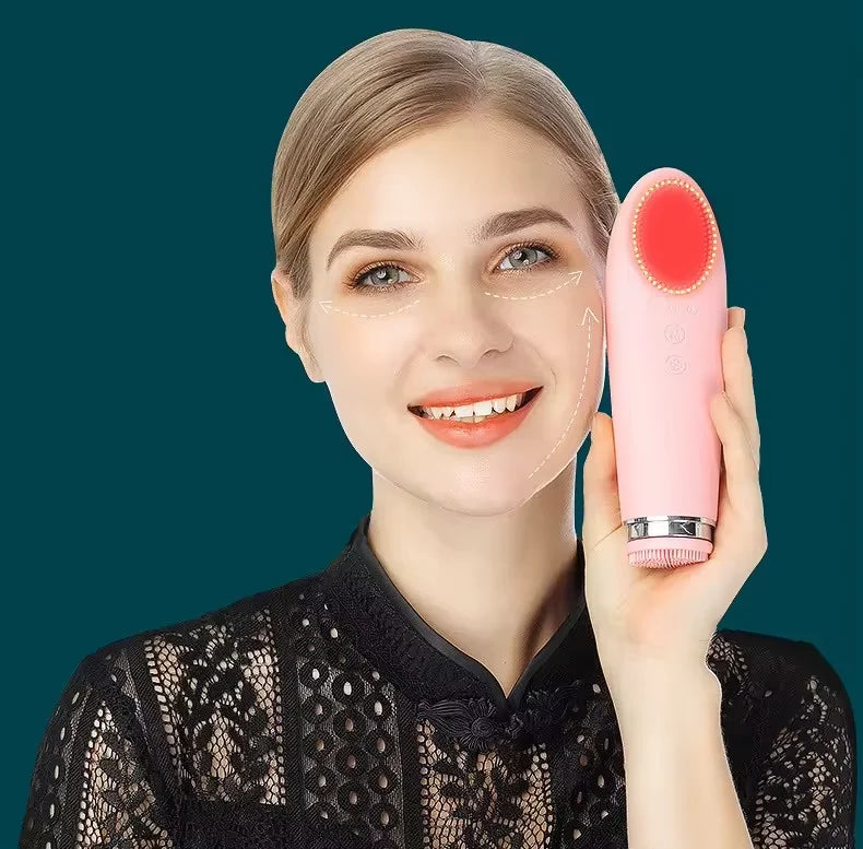 New Waterproof Silicone Facial Cleansing Brush - Soft &amp; Comfortable