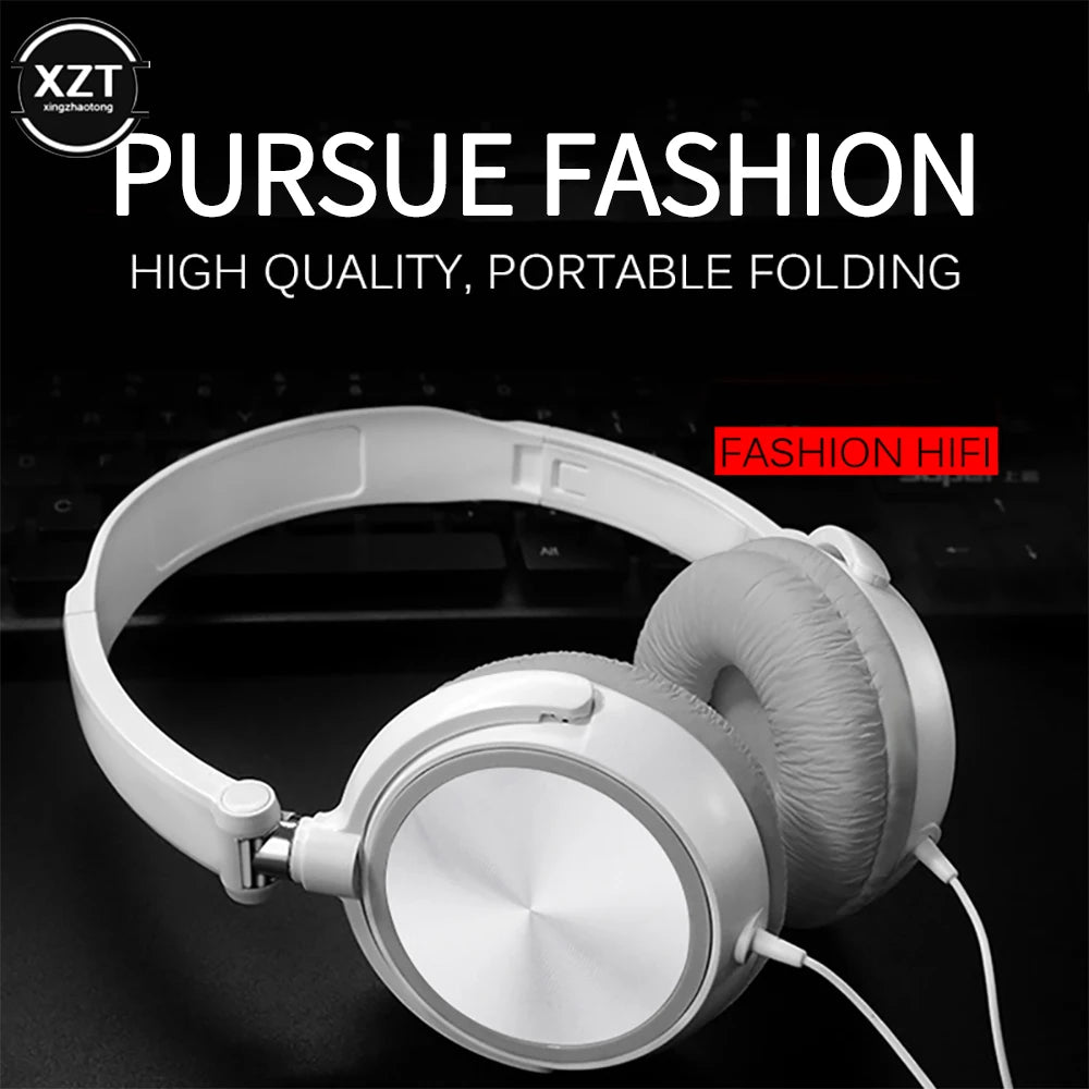 HiFi sound headphones with strong bass and flexible wire