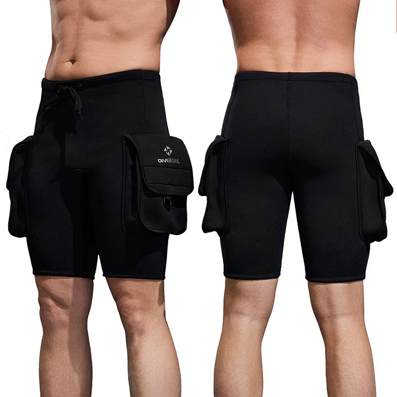 Quần Lặn Nam 3mm Neoprene Có Túi - Đồ Bơi Thể Thao