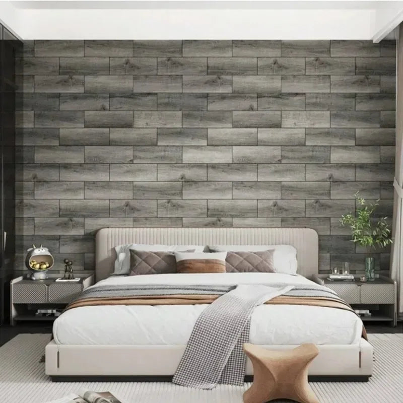 Peel and Stick Floor Tile Self Adhesive Vinyl Flooring Plank Waterproof DIY Wood Grain Wall Tile for Bedroom Kitchen Living Room
