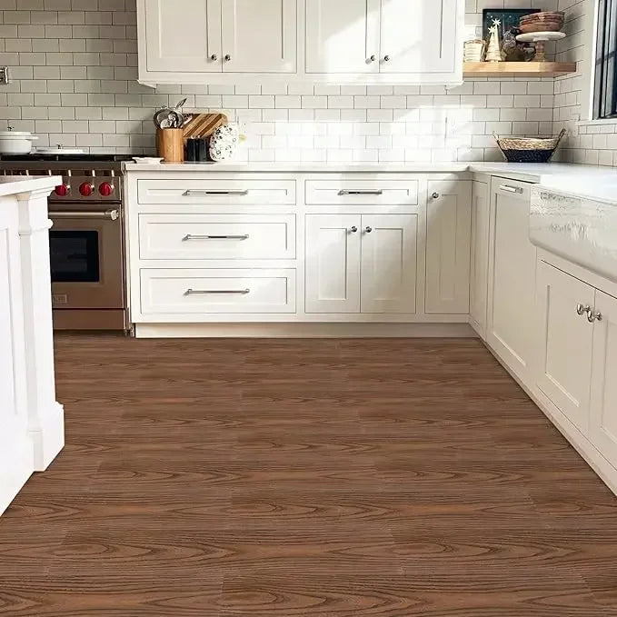 Peel and Stick Floor Tile Self Adhesive Vinyl Flooring Plank Waterproof DIY Wood Grain Wall Tile for Bedroom Kitchen Living Room