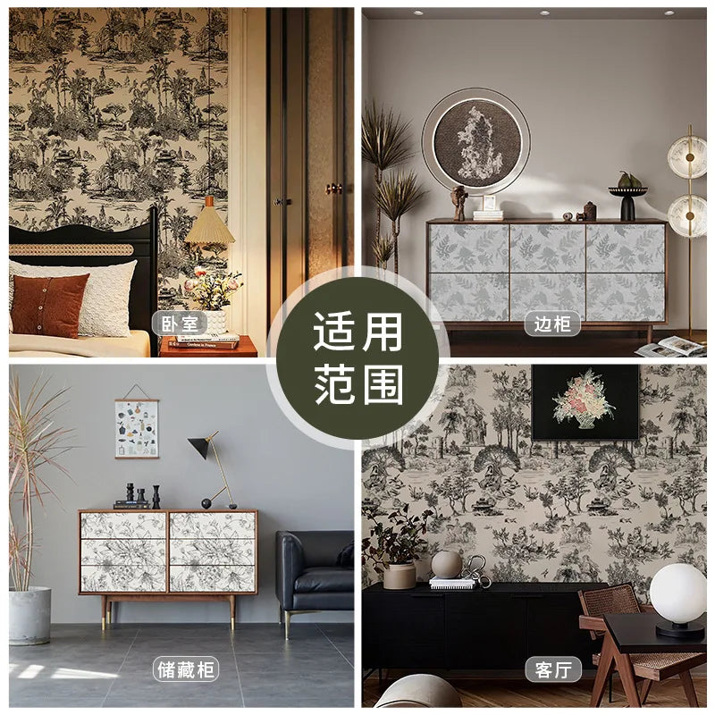 Retro Thick Vintage Wall Panels Black White Gray