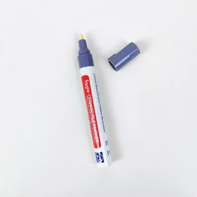 Ceramic Tile Pen Wall Grout Restorer Pen Repair Marker Grout Filler Pen for Restoring Tile Wall Floor Bathrooms Kitchen White