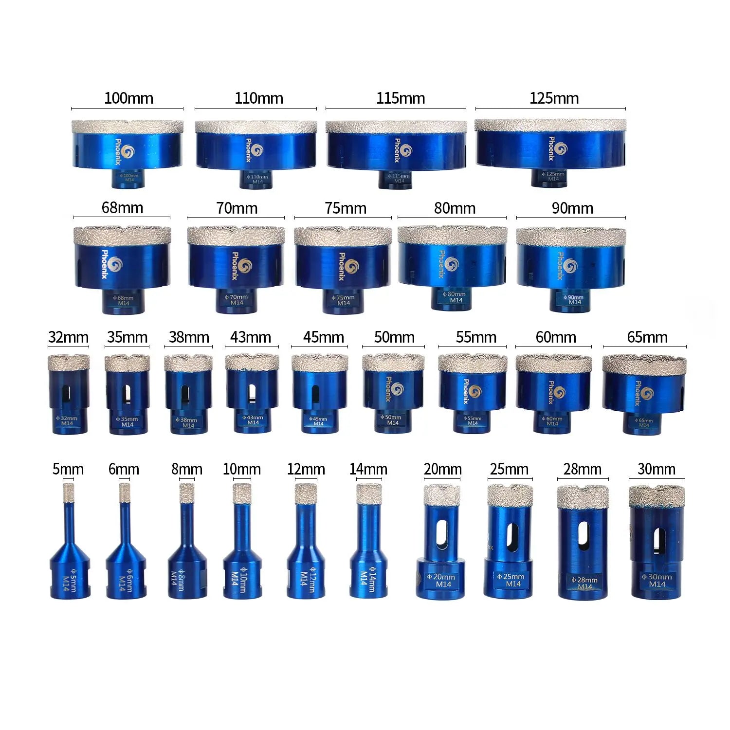 Mũi Khoan Kim Cương Raizi M14 Cho Gạch Đá 5-125mm - Daisan Mart