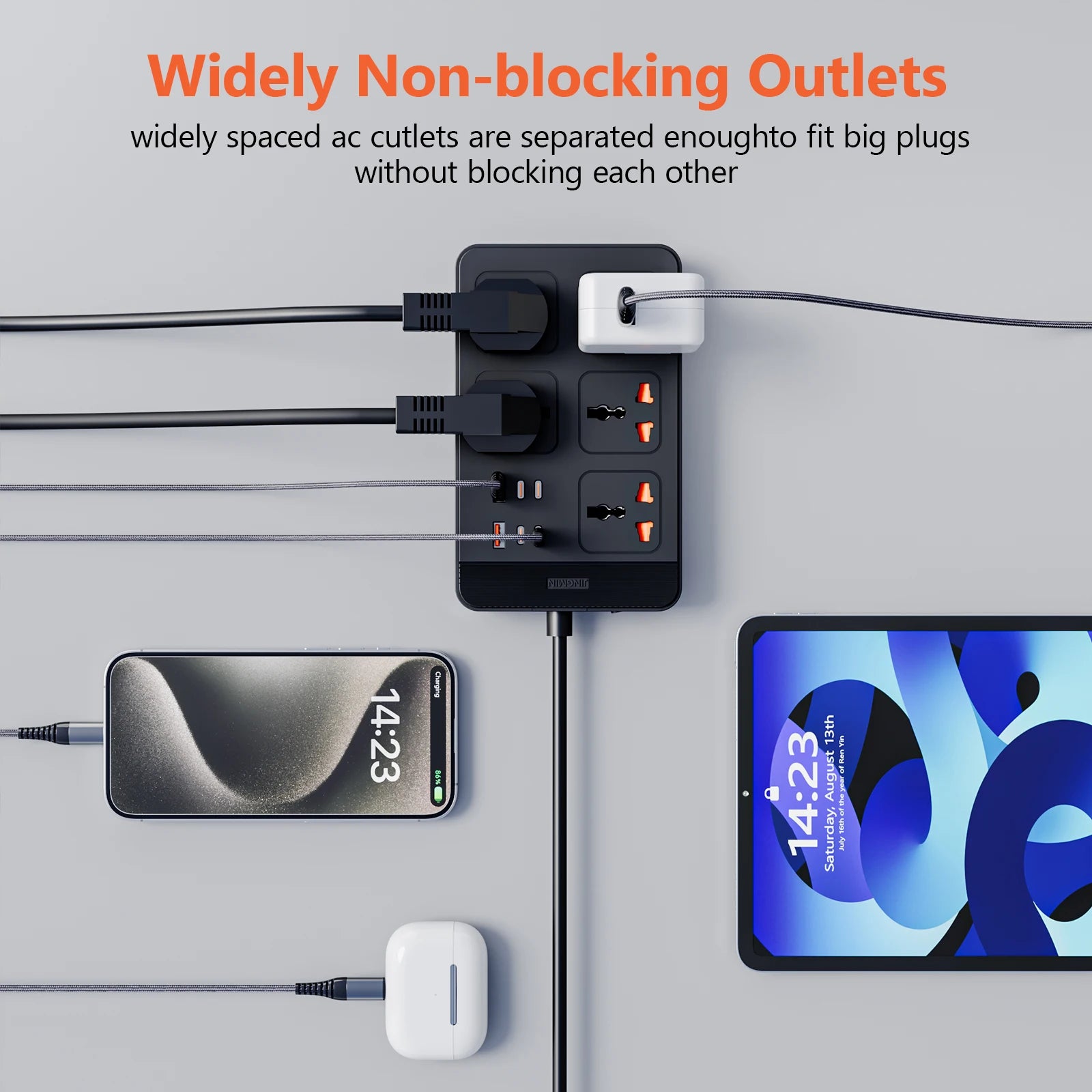 Ổ Cắm Đa Năng Sạc Nhanh 20W, Dây Dài 1.8M, 4 USB - Daisan Mart