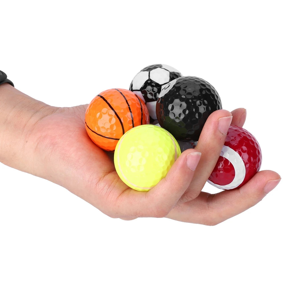 Set of 6 Portable Golf Balls for Convenient Practice &amp; Competition
