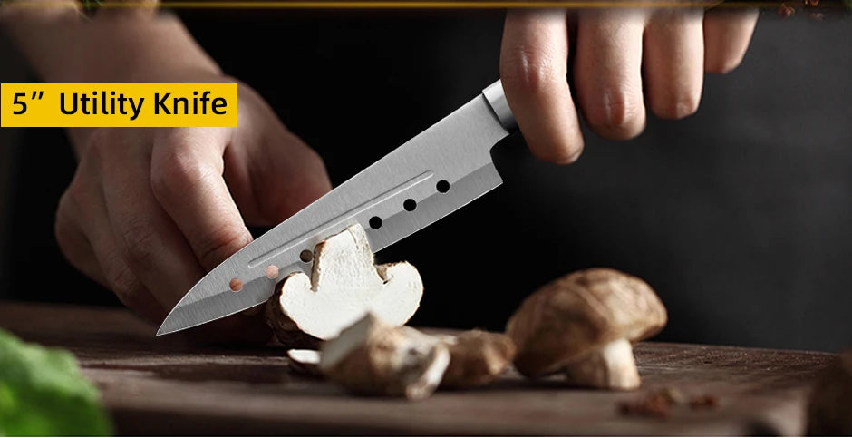 3-Piece Kitchen Knife Set High-Quality 3CR13 Stainless Steel